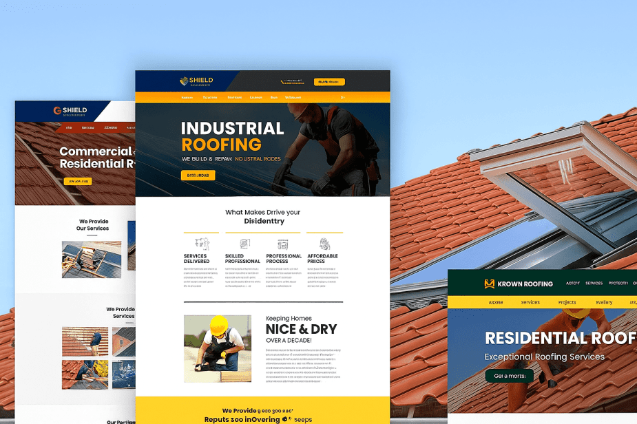 website development for roofing services